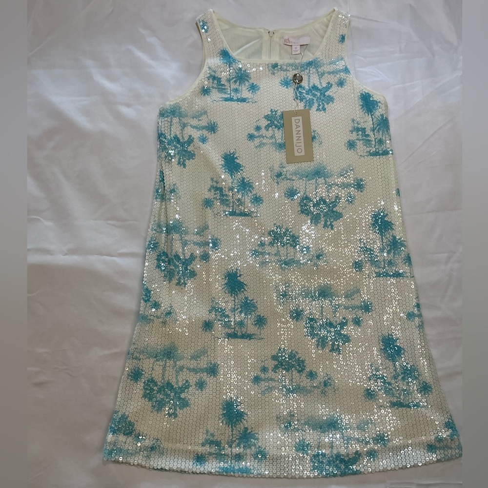 NEW Gianni Bini x DANNIJO Twiggy sequin palm tree dress Girls Size 12 NWT